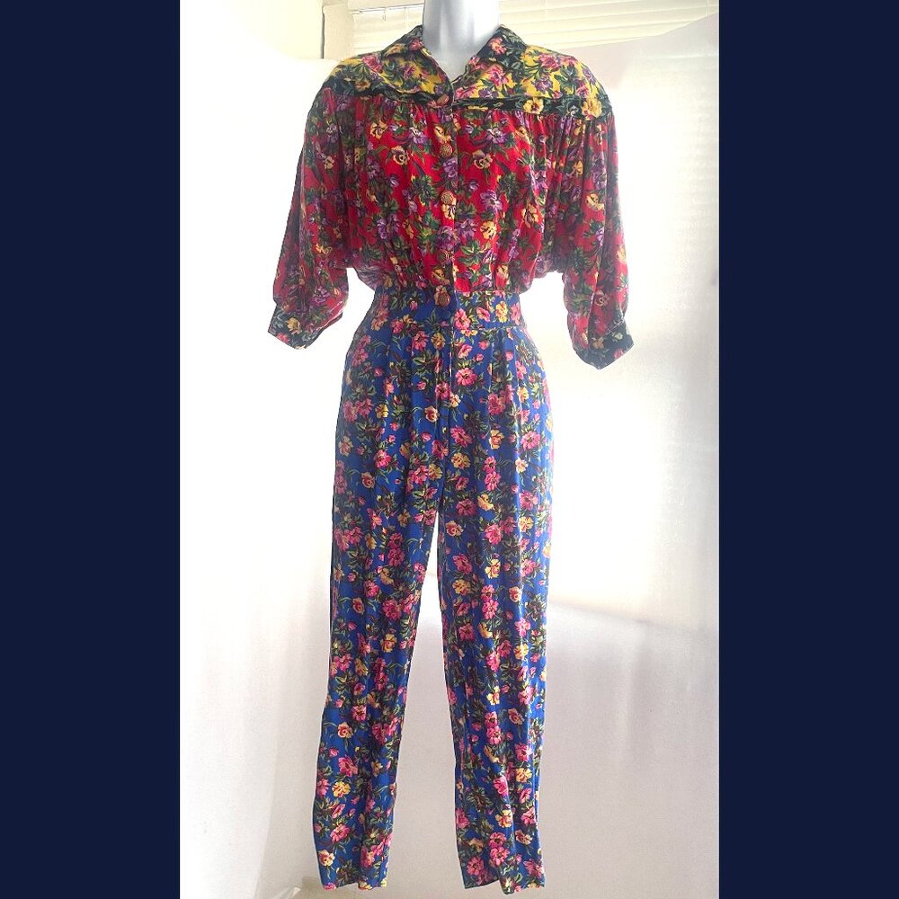 Vintage D. Frank Floral Women's Jumpsuit